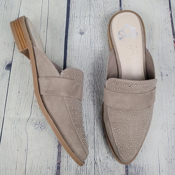 Fergalicious Shoes - FERGALICIOUS | Lyra studded slip-on flats mules shoes